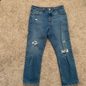 Dark washed Levi jeans, size W29 L26.